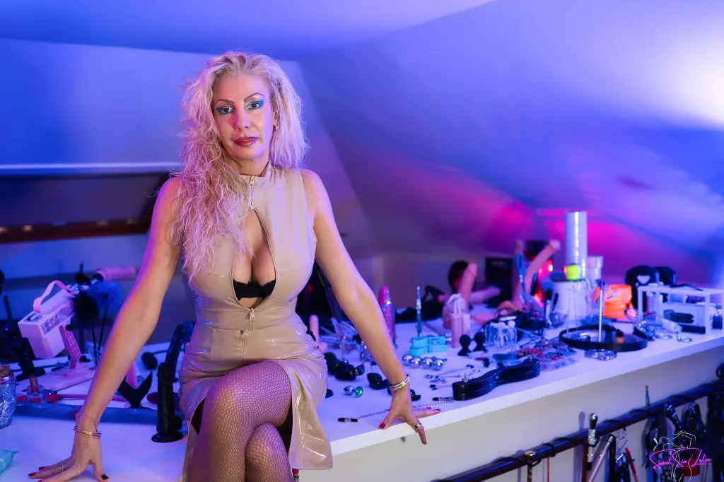 SSL - M. Morgane - Beige Vinyl Dress - Instagram (4).webp