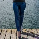 Latex leggings with a contoured fit